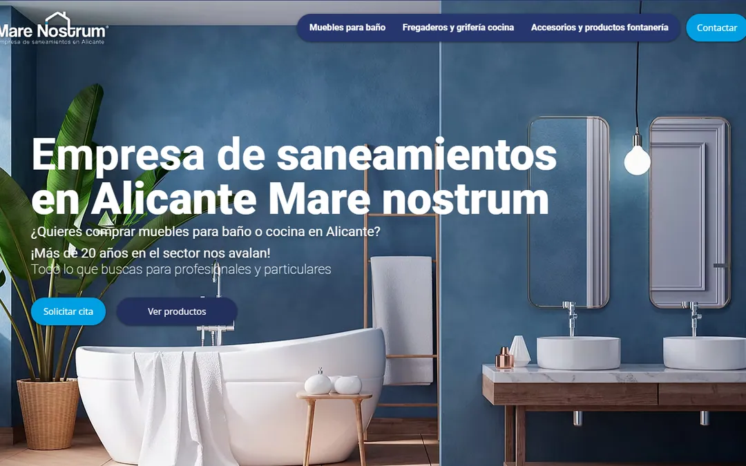 Página de inicio de la web de Mare Nostrum
