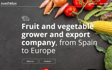 Web de AssenProduce, productor y exportador de fruta y verdura, diseñada por GERARD