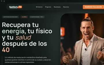 Web de Nutriforty Fit, coaching de salud y nutrición, diseñada por GERARD