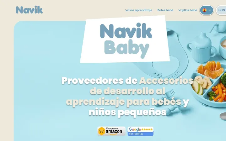 Web de Navik Baby, marca de accesorios para bebés, diseñada por GERARD